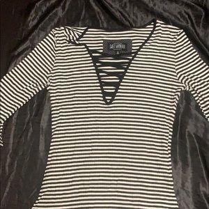 Black and white stripped long sleeve